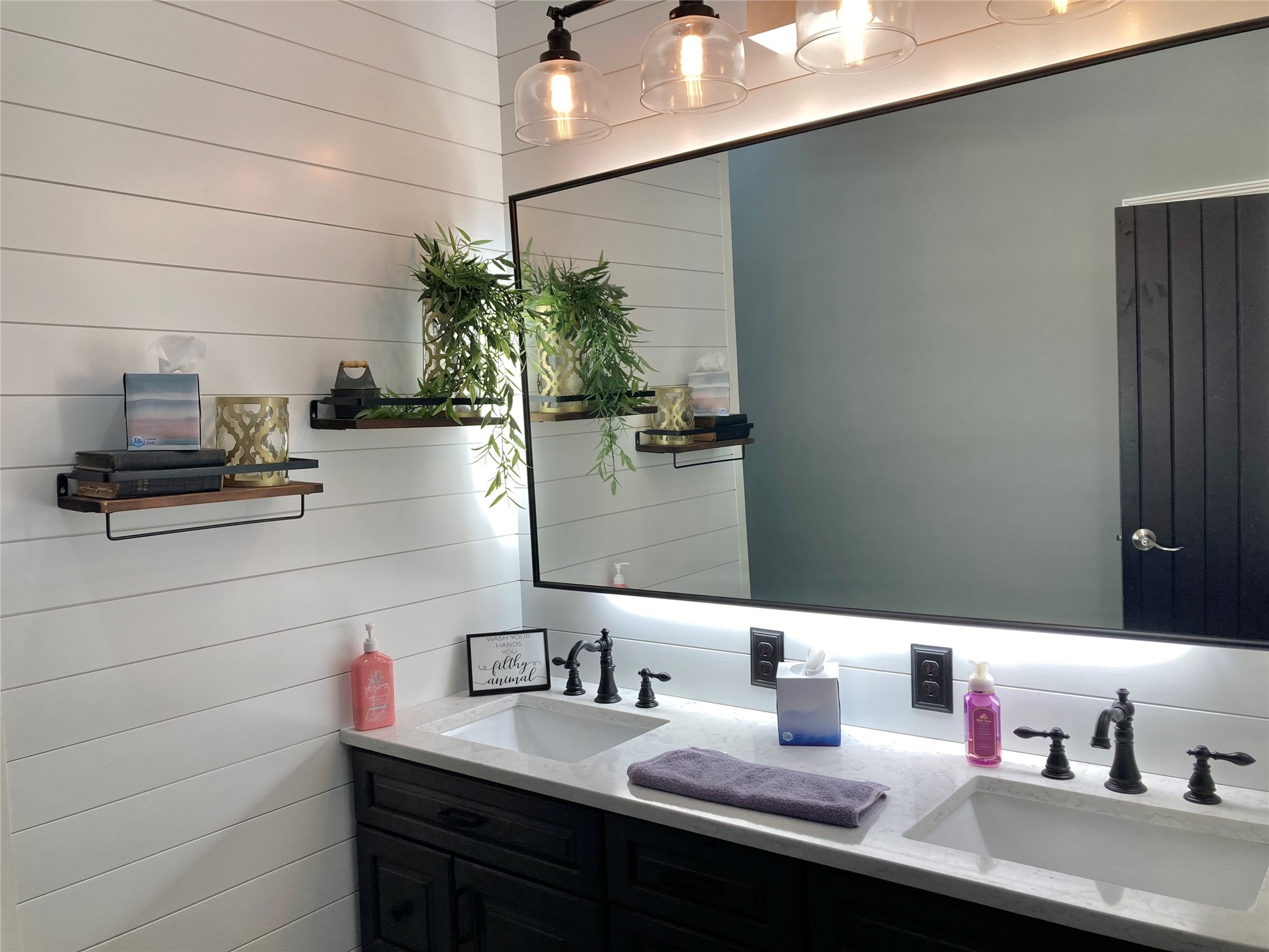485 Spencer Road Corry, PA 16407 - Photo 23 of 46 Modern bathroom design is a perfect contrast to the log walls