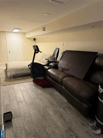 a living room with furniture and a couch