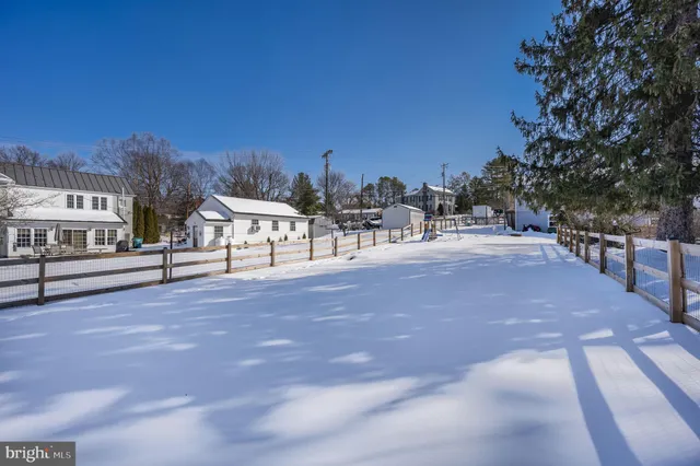 a view of a street with houses