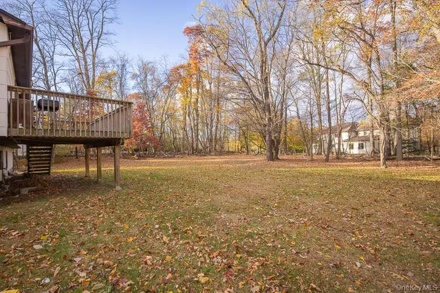 a view of backyard with trees