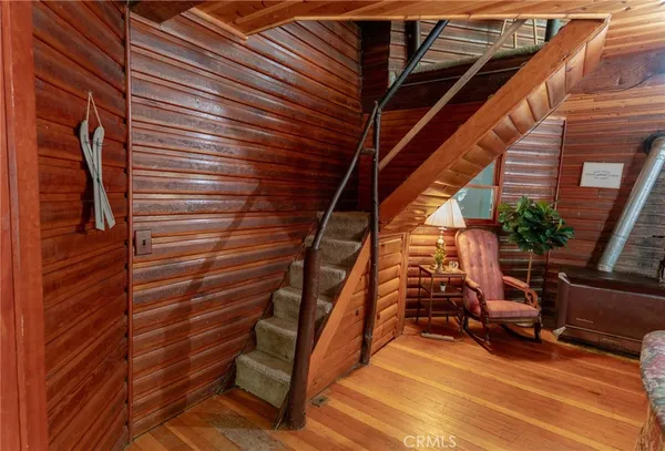a door view with a bench