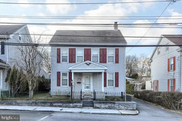a front view of a house