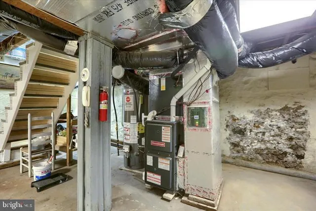 a view of storage and utility room