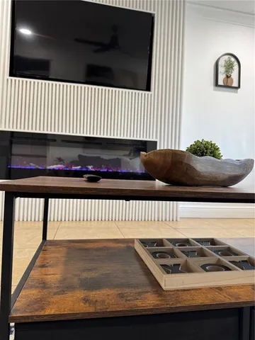 a view of a black chair