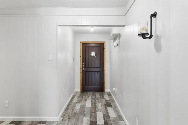 a view of a room with door