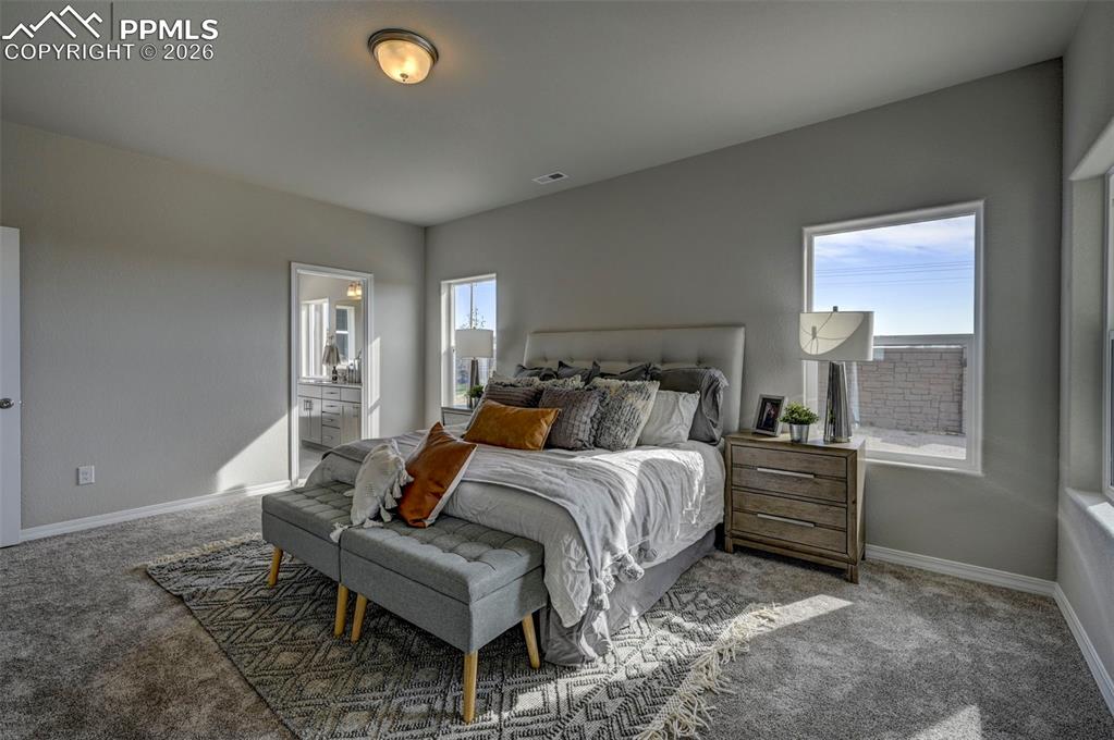 5167 Truscott Road Colorado Springs, CO 80925 - Photo 17 of 20 a bed room with a bed and a window