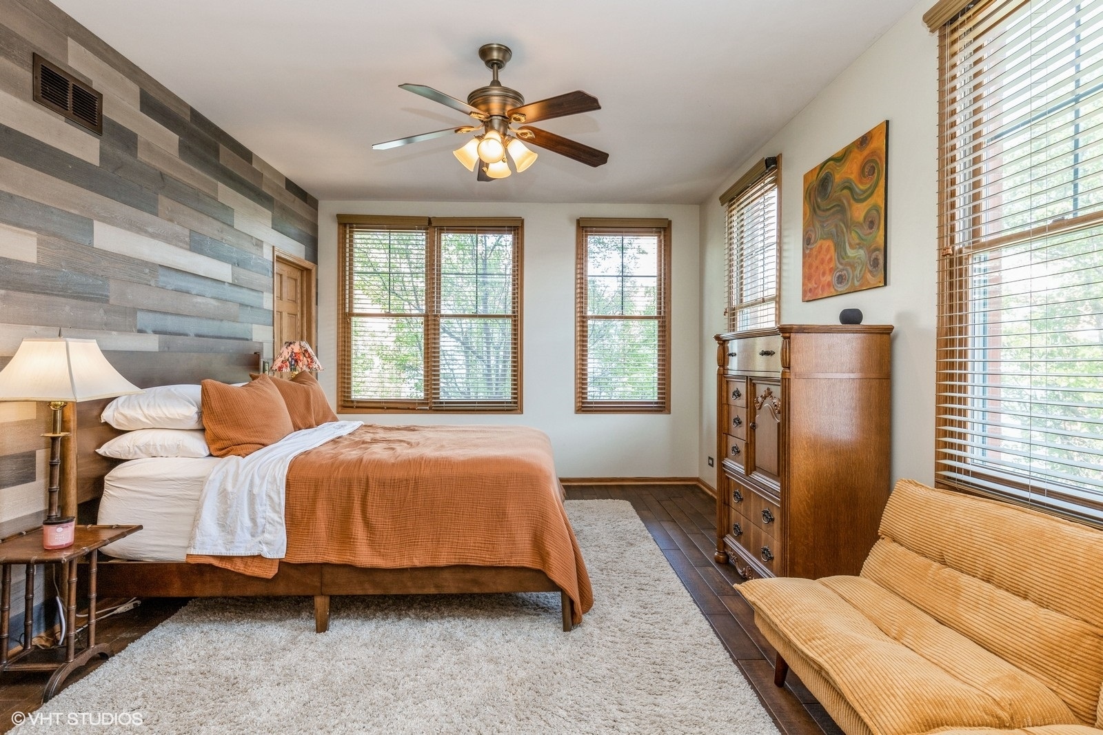 162 Dawson Drive Elgin, IL 60120 - Photo 8 of 15 a bedroom with a bed and a chandelier
