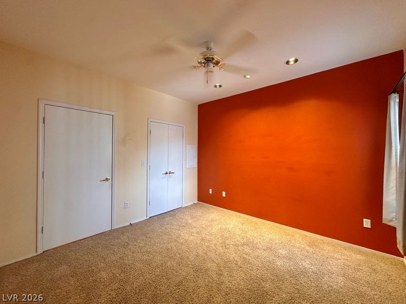 7255 West Sunset Road, Unit 1027 Las Vegas, NV 89113 - Photo 20 of 25 A versatile room featuring plush carpeting, a ceiling fan, and recessed lighting.
