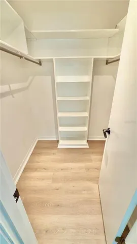 a view of a walk in closet