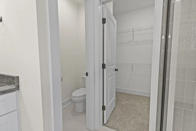 a bathroom with a window