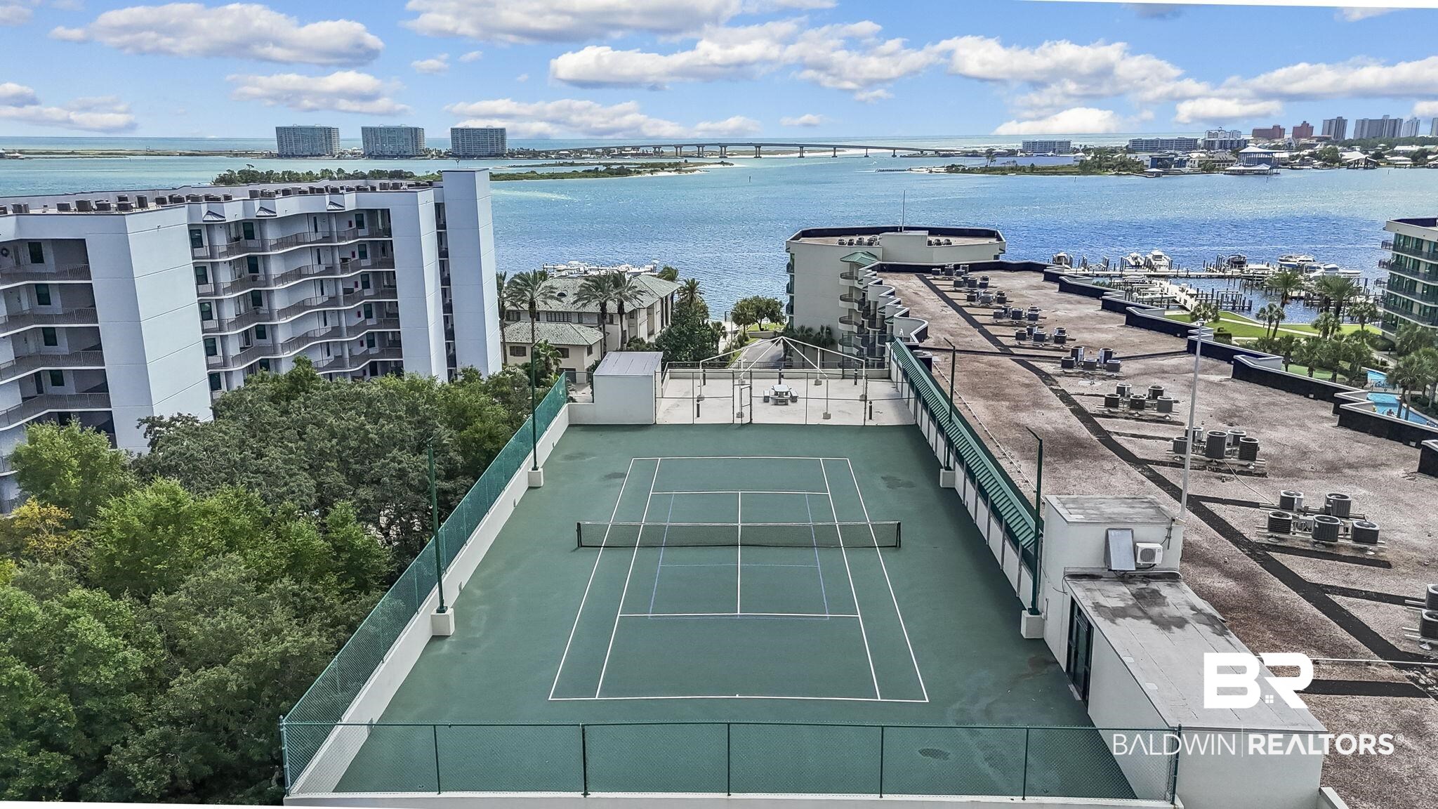 27580 Canal Road, Unit 1526 Orange Beach, AL 36561 - Photo 46 of 49 Bird's eye view of a nearby body of water and a notable bridge