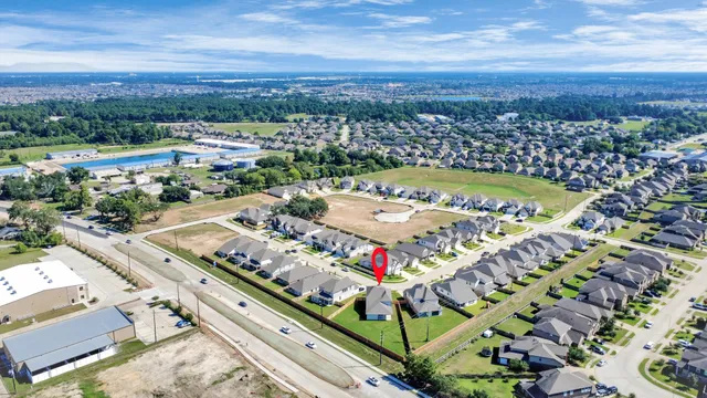 an aerial view of a city