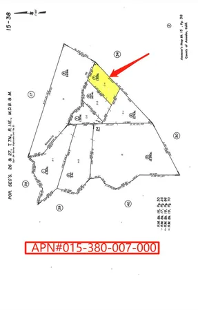 an aerial view of a houses with yard