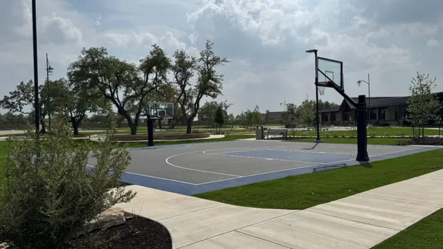 a view of a basketball court