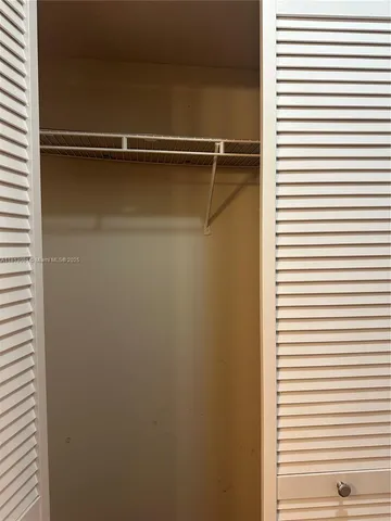 a close view of a closet