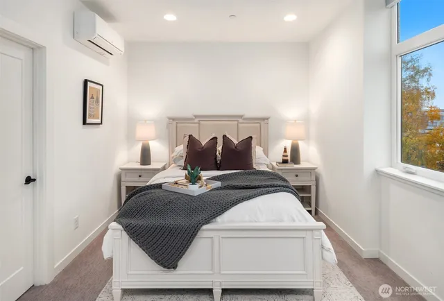 a living room with a couch and a table