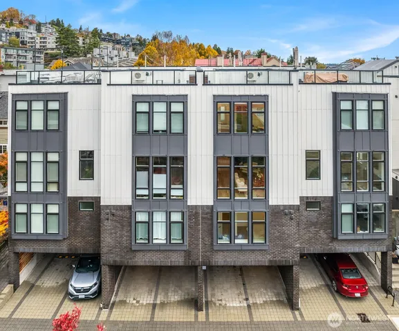 a view of a building with a window