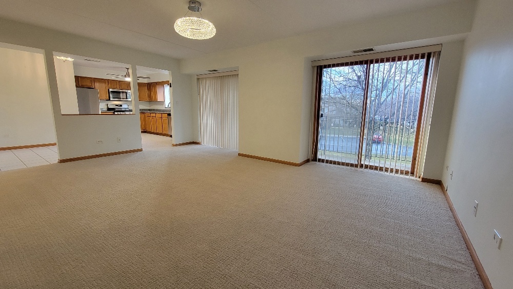 18100 Rita Road, Unit 2D Tinley Park, IL 60477 - Photo 11 of 28 a view of an empty room with a window and kitchen view