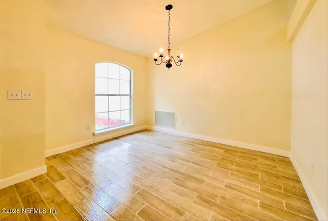 a view of a livingroom with a window