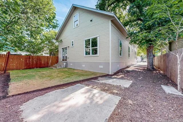 a backyard of a house