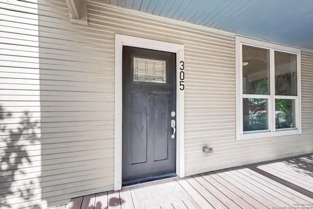a view of a house with a door
