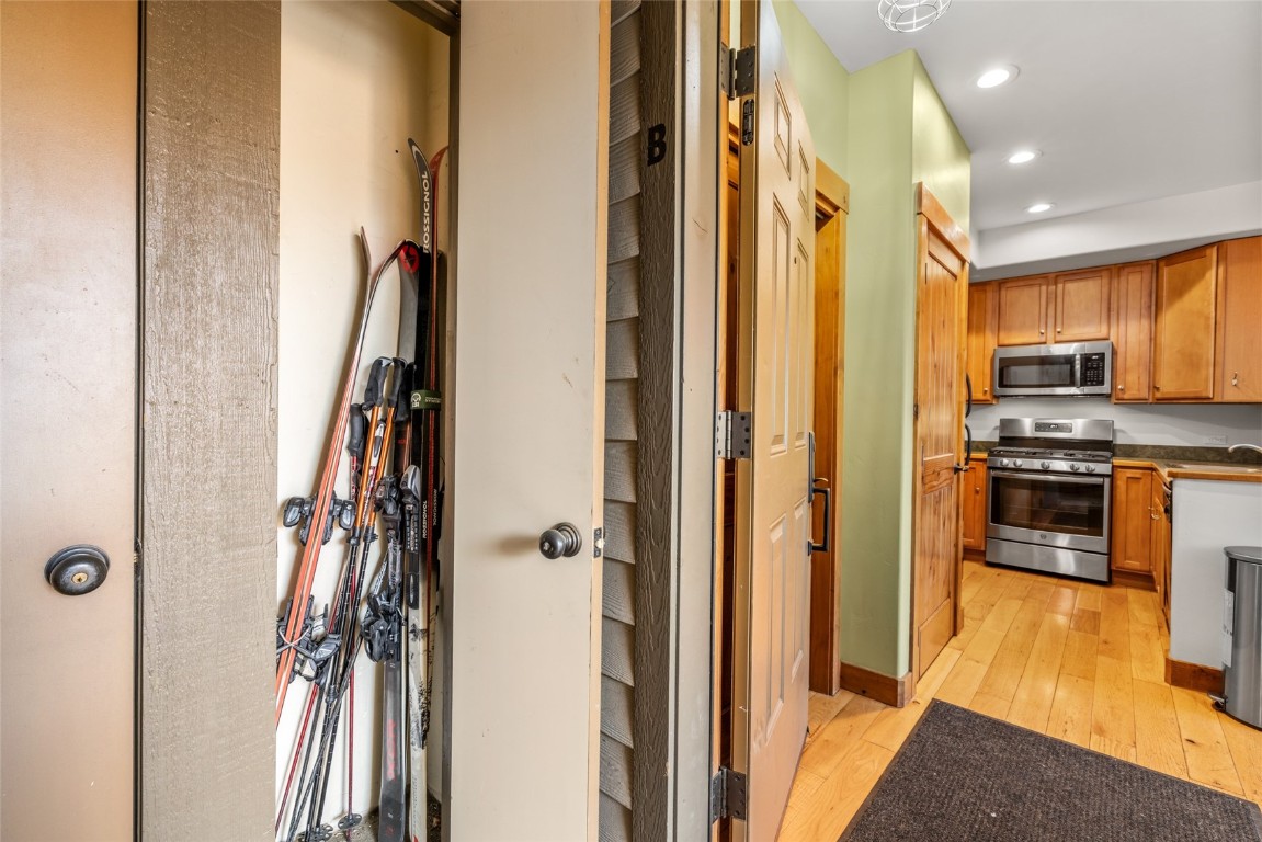 35 11th Street, Unit B Steamboat Springs, CO 80487 - Photo 13 of 18 a view of a kitchen from the hallway