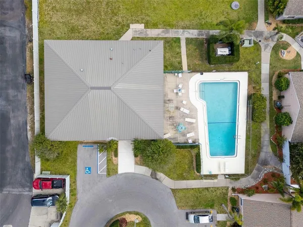 aerial view of a house
