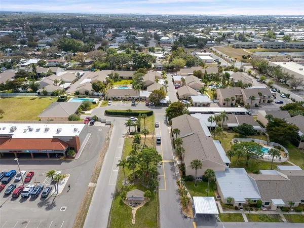 an aerial view of a city with lots of residential buildings
