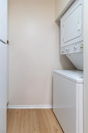 a utility room with a washer and dryer