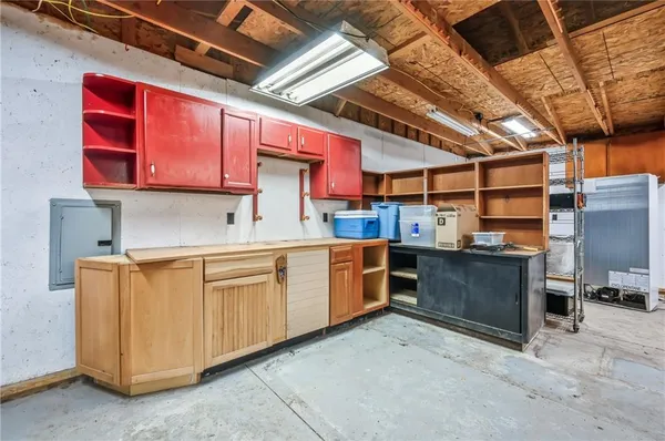 a view of a refrigerator and window