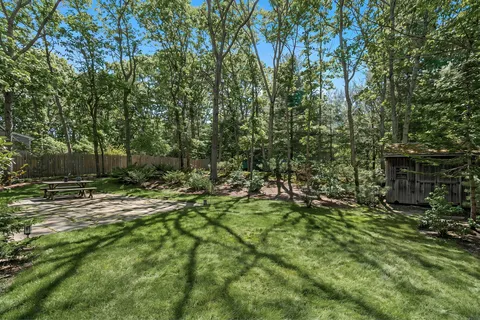 a view of yard with green space