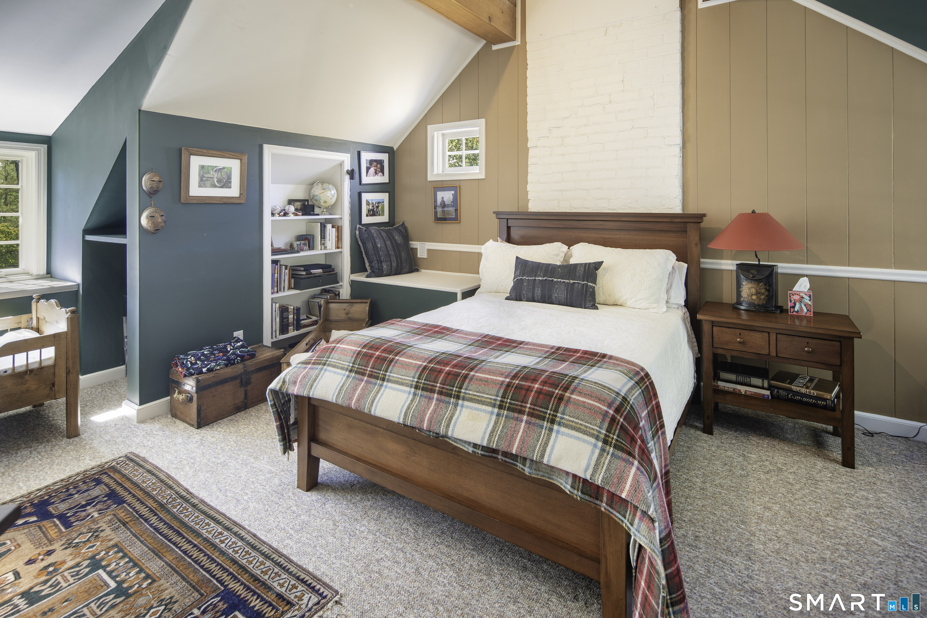 198 Hemlock Hill Road New Canaan, CT 06840 - Photo 27 of 32 a bedroom with a bed and dresser in it