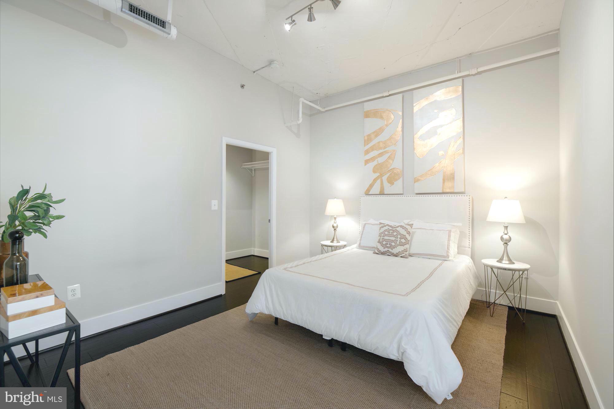 1700 Kalorama Road Northwest, Unit 207 Washington, DC 20009 - Photo 17 of 34 a bedroom with a bed and a potted plant