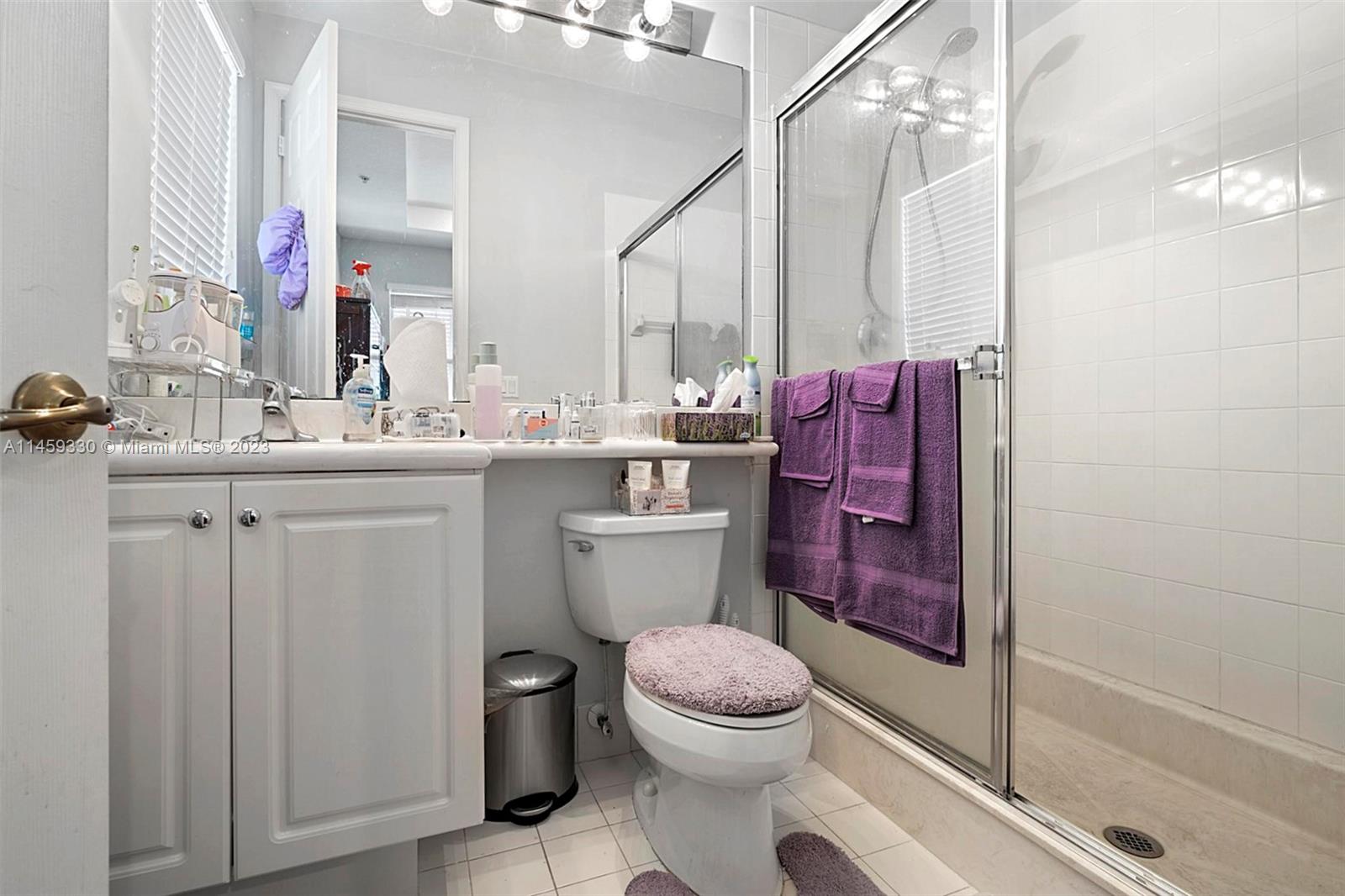 3920 Passion Flower Road Coconut Creek, FL 33073 - Photo 22 of 37 a bathroom with a toilet sink vanity and mirror