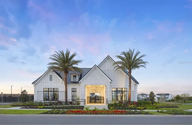 a swimming pool with outdoor seating and yard