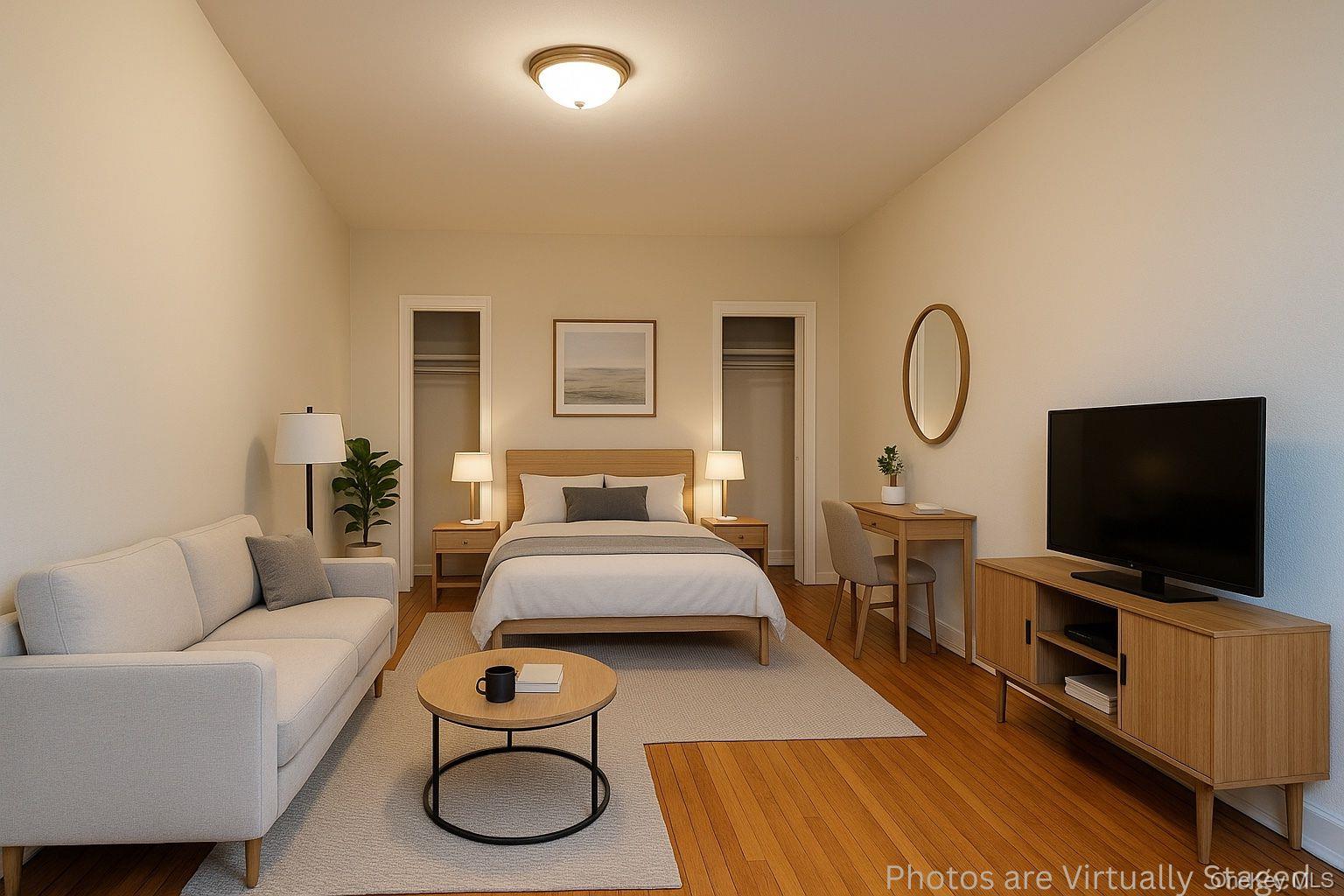 225 Bennett Avenue, Unit 2R Manhattan, NY 10040 - Photo 7 of 25 a living room with furniture and a flat screen tv