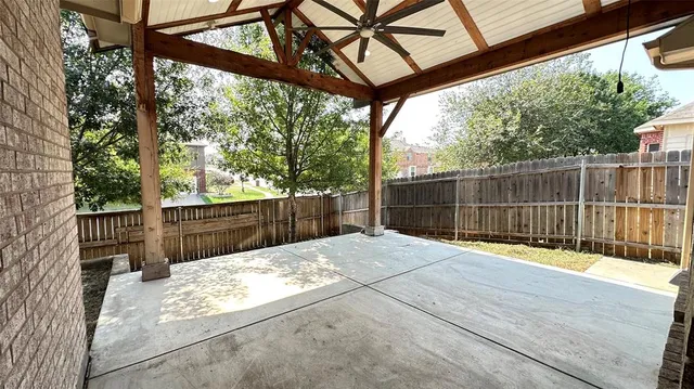 a balcony with trees
