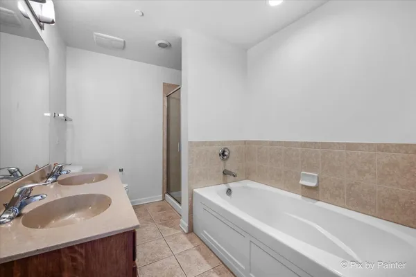 a bathroom with a sink and a bathtub