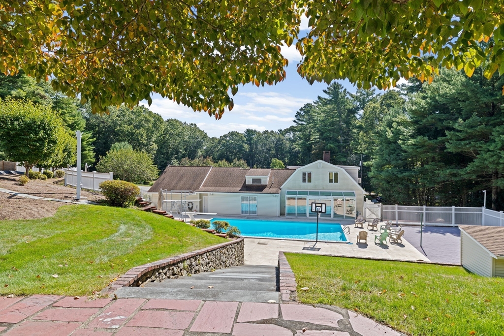 18 James Road Duxbury, MA 02332 - Photo 3 of 34 a view of a house with swimming pool and a yard