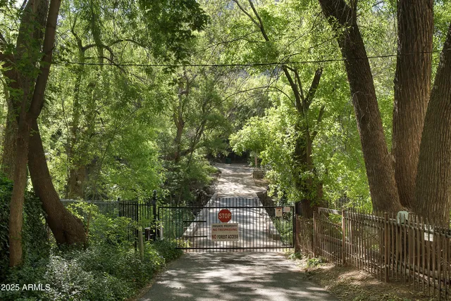 a view of a houses with a mountain in the background