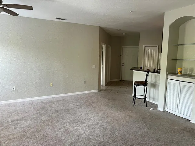 a view of room with cabinets