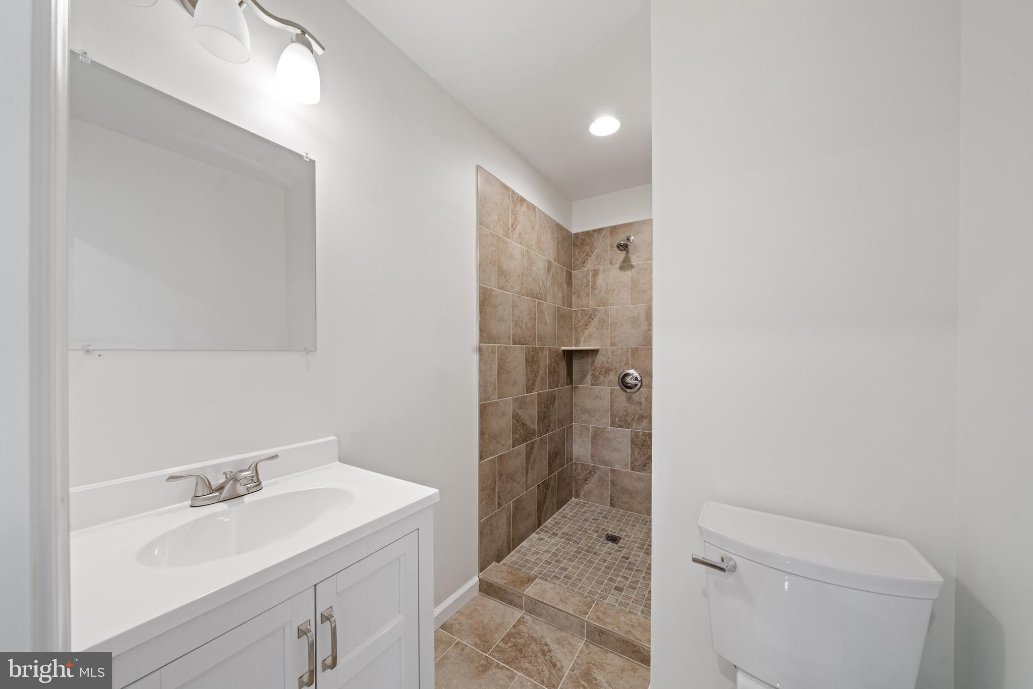 5209 Woodville Road Mount Airy, MD 21771 - Photo 22 of 90 a bathroom with a sink a toilet and shower
