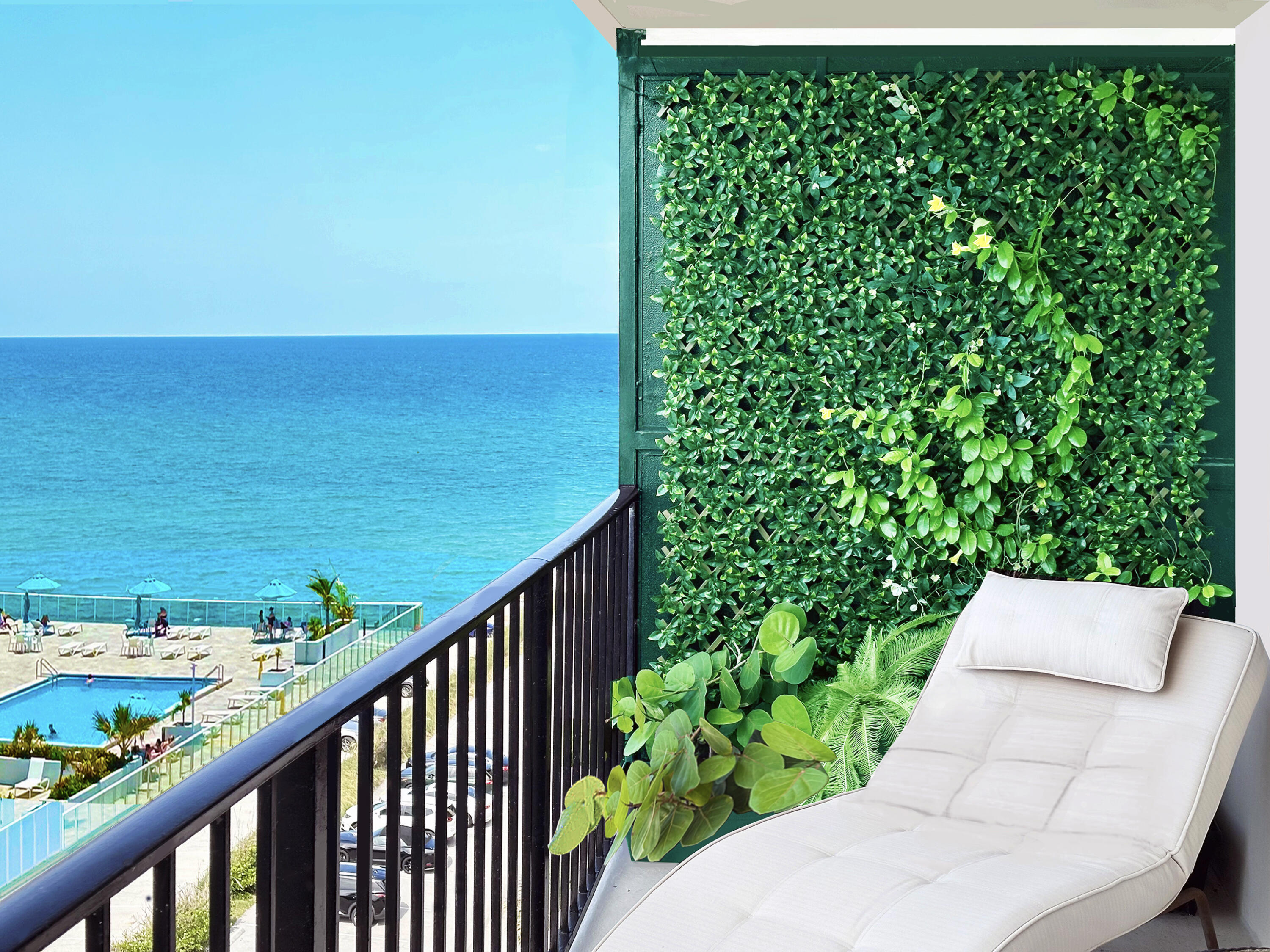3460 South Ocean Boulevard, Unit 7110 Palm Beach, FL 33480 - Photo 2 of 23 a view of a balcony with an outdoor space