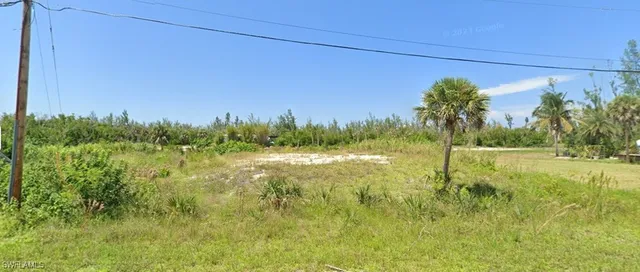 a view of an outdoor space and a yard