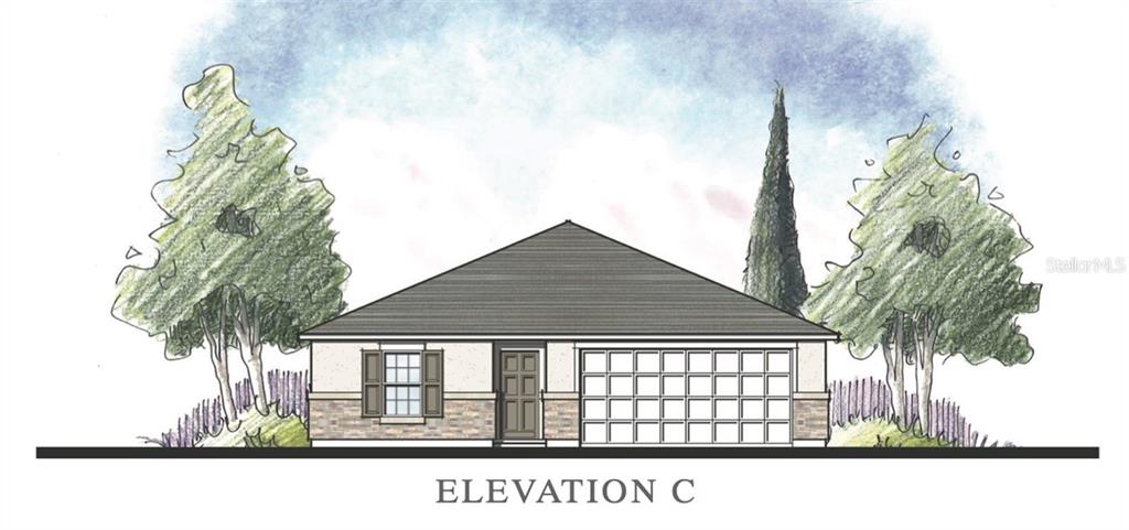 Auburndale Model home by Dream Finders Homes to be built with stone accents