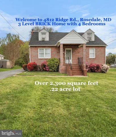 $329,500 | 4812 Ridge Road, Rosedale, MD 21237