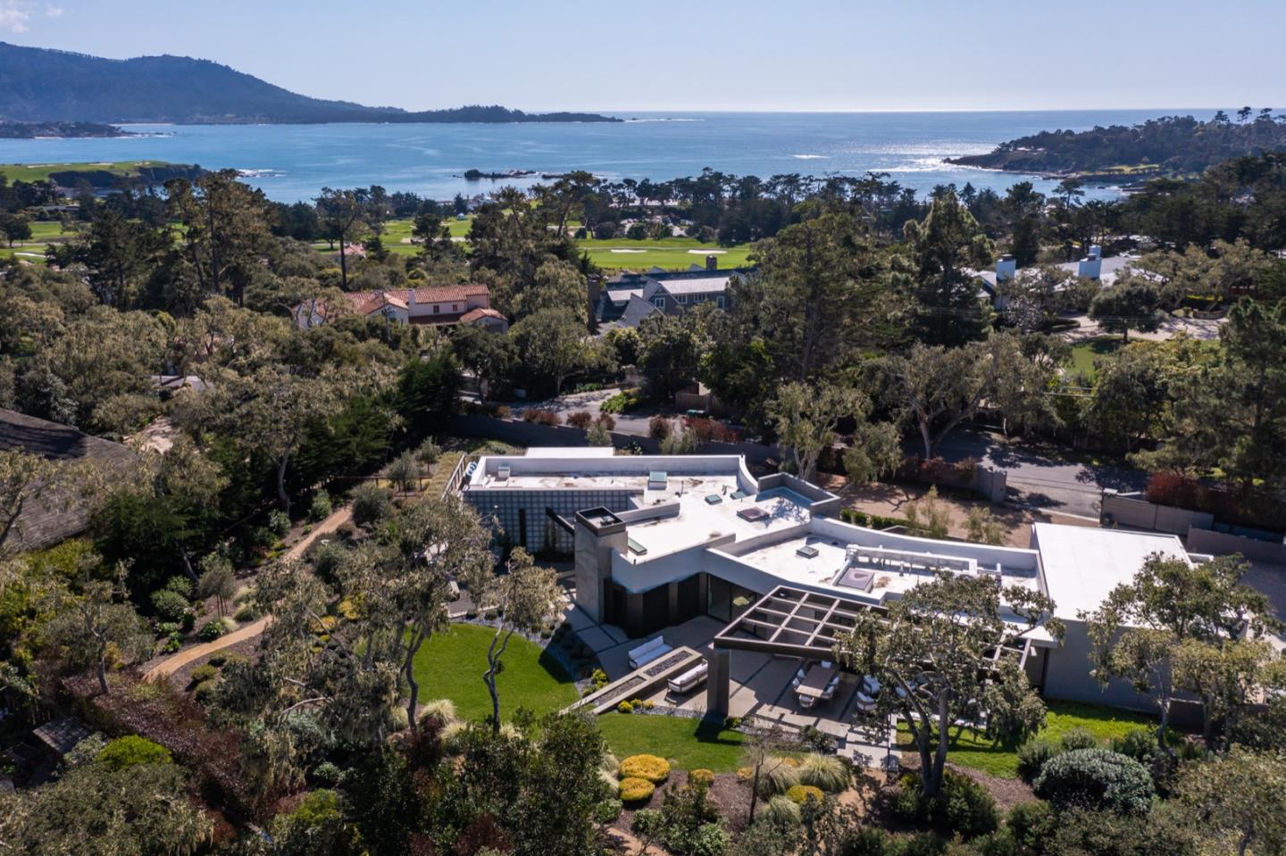 1505 Venadero Road Pebble Beach, CA 93953 - Photo 33 of 34 an aerial view of a house with a yard