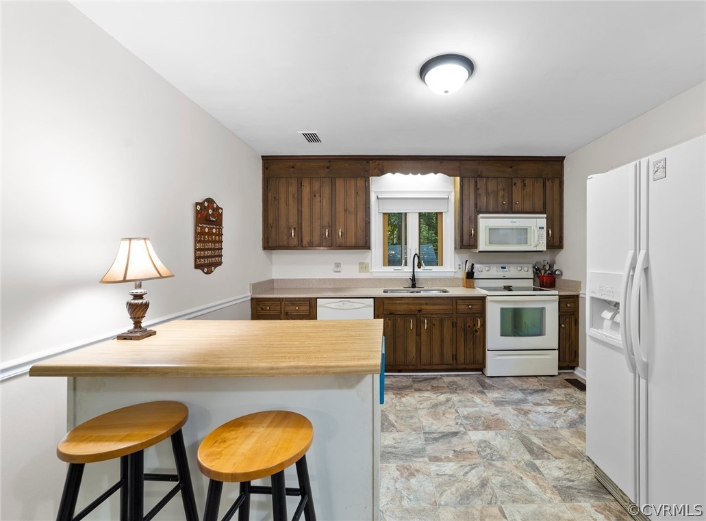 6810 Full Rack Circle Midlothian, VA 23112 - Photo 27 of 31 a kitchen with stainless steel appliances granite countertop a stove a sink a refrigerator a counter space and cabinets
