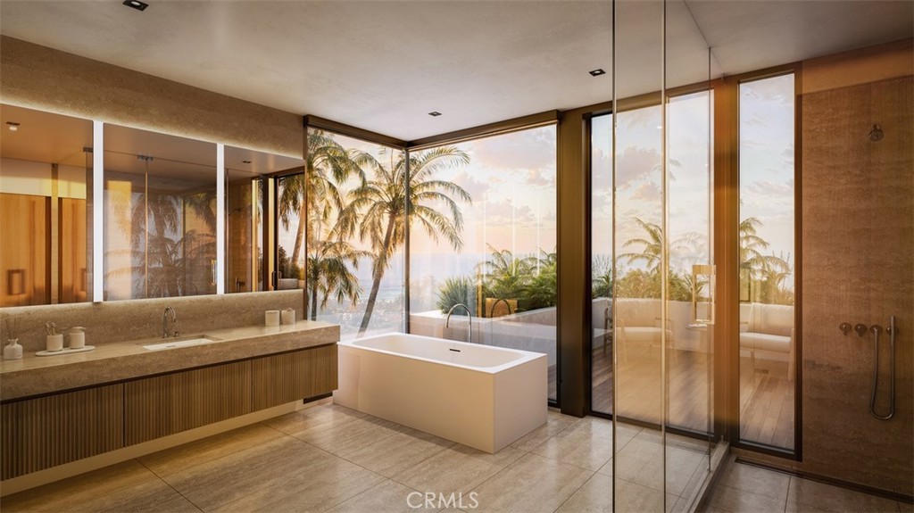 928 Emerald Bay Laguna Beach, CA 92651 - Photo 7 of 8 a spacious bathroom with a large tub and shower