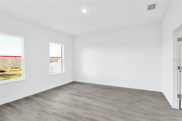 an empty room with a window